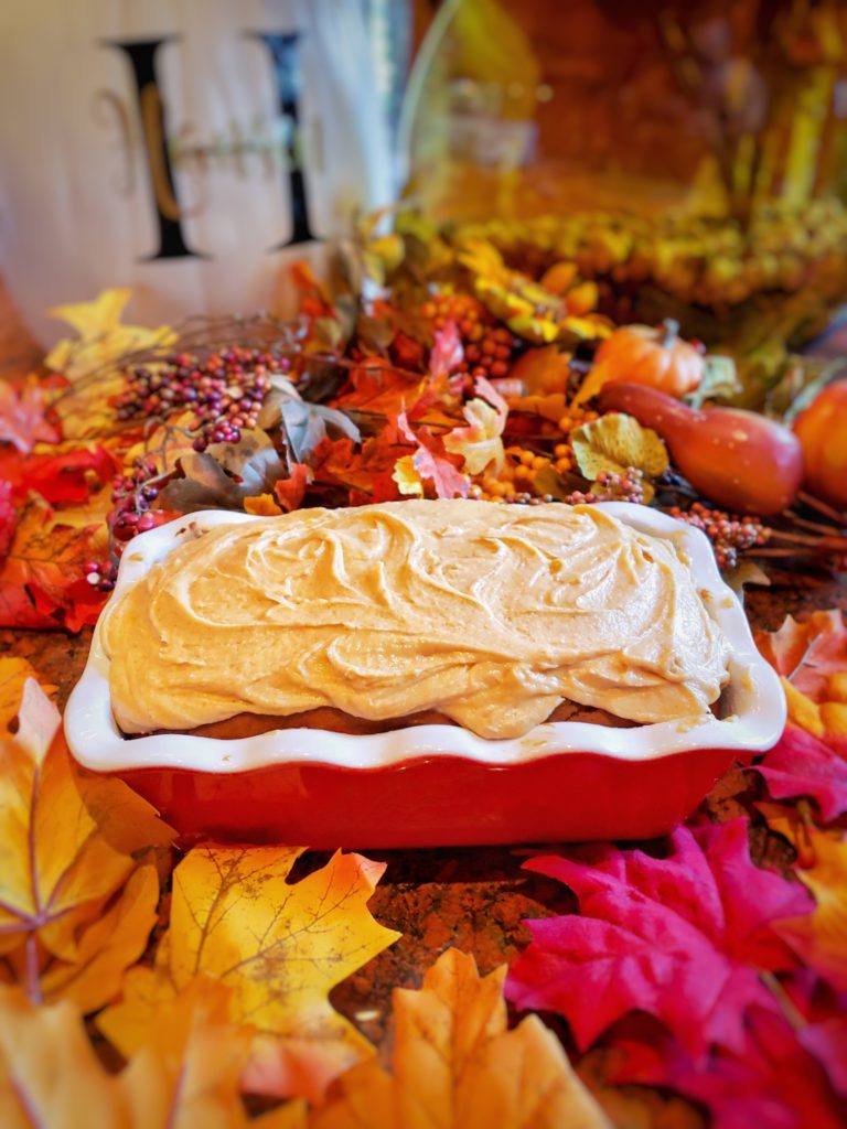 Pumpkin Bread with Buttercream Icing From Scratch