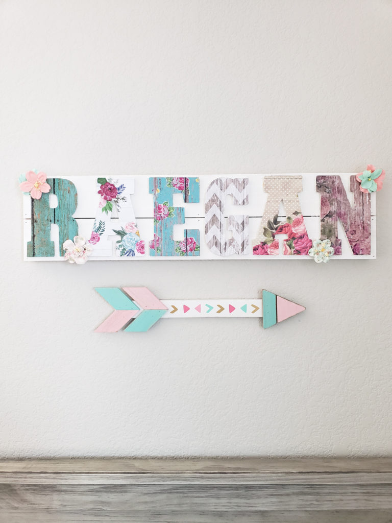 diy nursery name decor